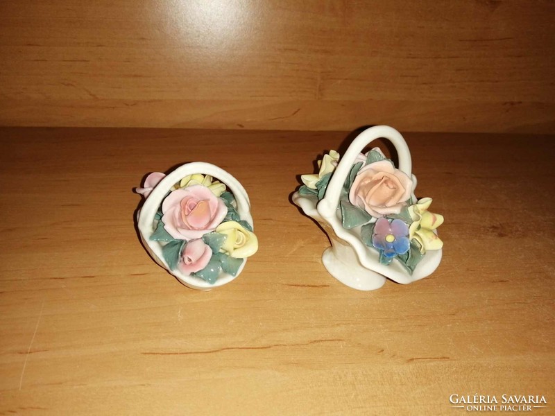 German porcelain flower basket - 2 pcs in one (fp)