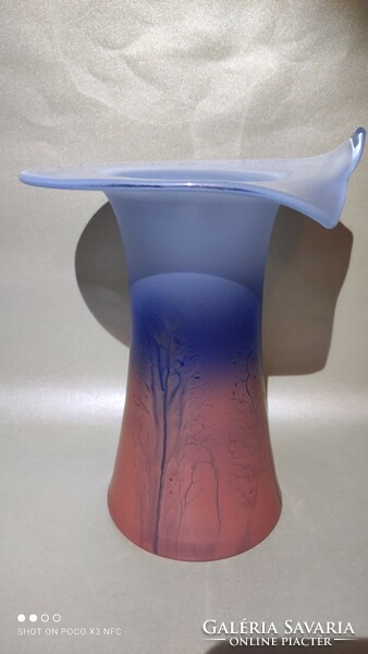 Ritka pasztell színű  üveg váza