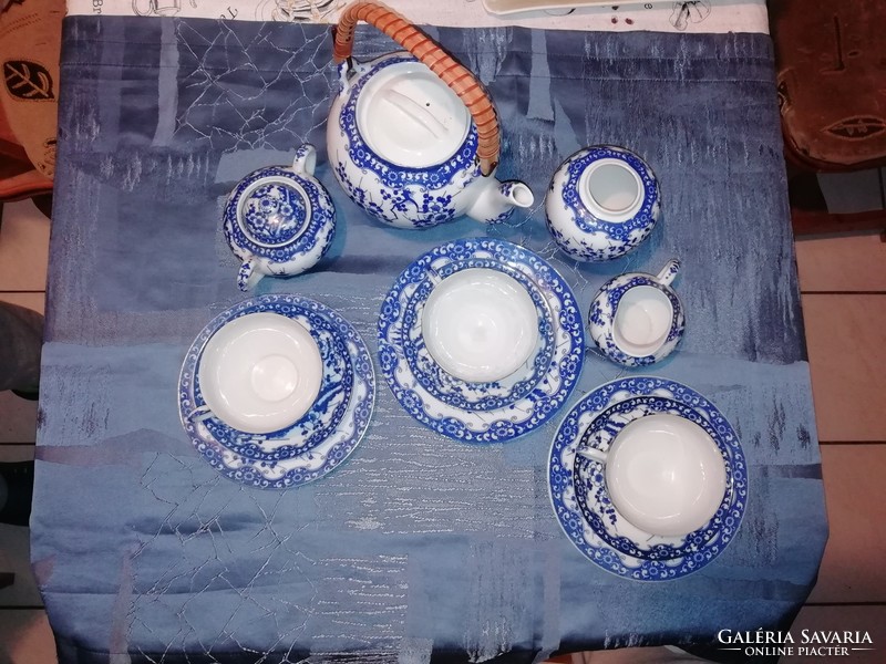 Japán tojáshéj porcelán teáskészlet