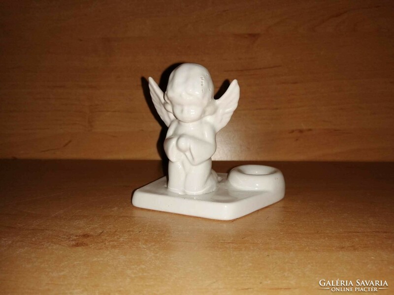 Praying porcelain angel figure with candle holder (po-1)