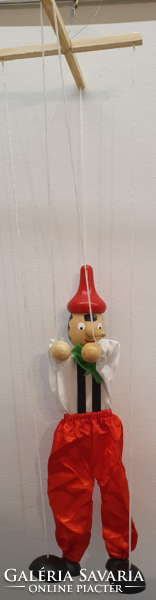 Nagyméretű Pinokkió marionett bábú, hibátlan, nem használt, eredeti állapot