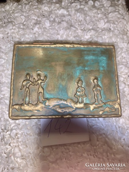Special copper box decorated with applied art, jewelry box, box