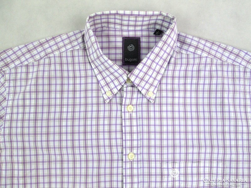 Original bugatti (l / xl) elegant checkered short-sleeved men's shirt