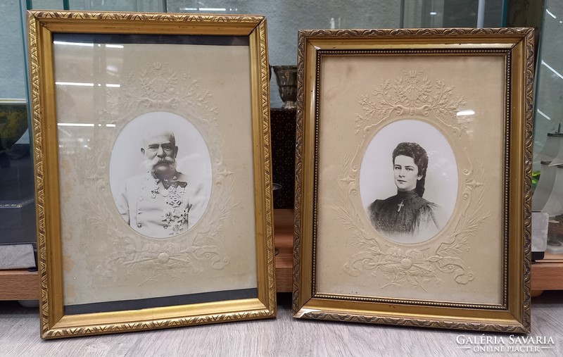 József Ferenc and Queen Siszi photo in a couple of frames