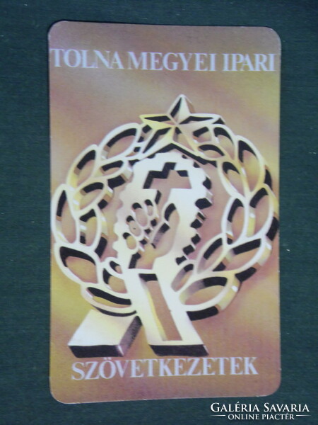 Card calendar, Tolna county industrial cooperative, Szekszárd, graphic artist, 1986, (3)