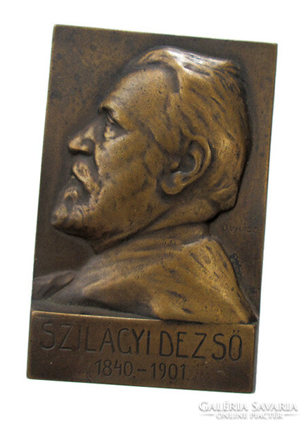 Juhász Gyula: Szilágyi Dezső /1908/ ÉKE által tagjainak olcsón közvetített plakett