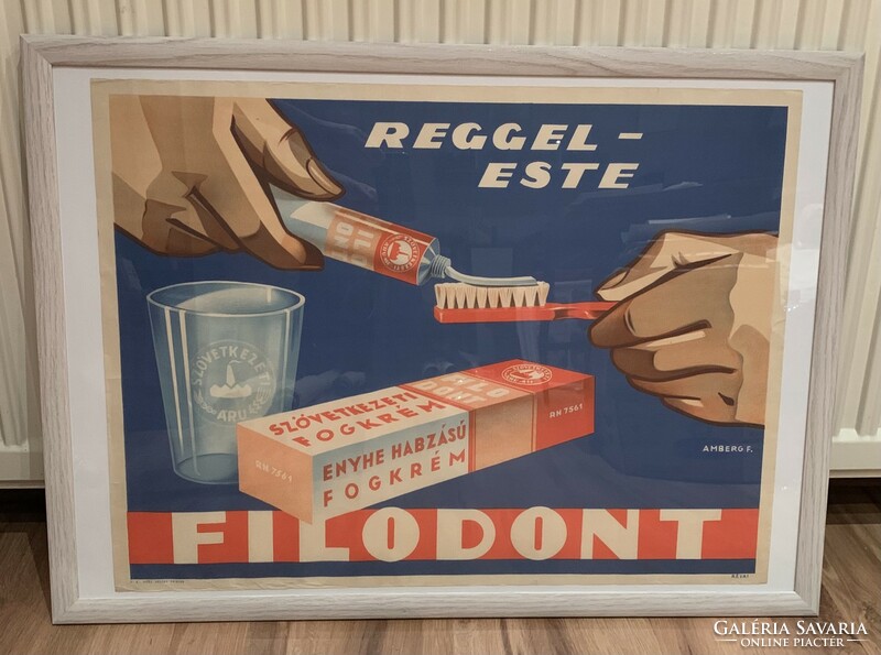 Filodont toothpaste advertising poster