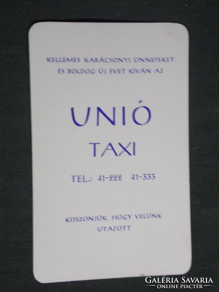 Card calendar, union taxi, 1985, (3)