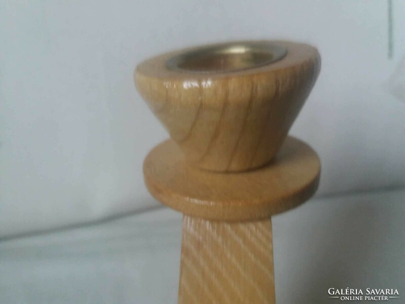 Retro, four-branched, wooden Advent candle holder