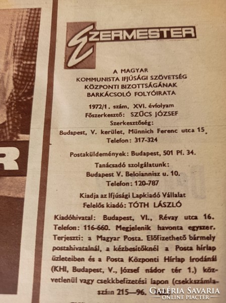1972 / JANUÁR EZERMESTER/ SZÜLETÈSNAPRA/KARÀCSONYRA.