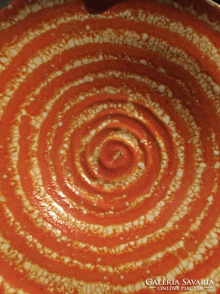 Kerámia falitál II. Gorka jelzéssel, ceramic bowl to the wall (76)