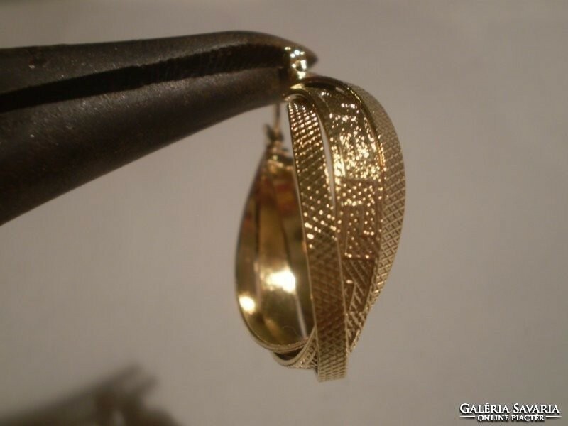 Engraved gold gold filled hoop earrings