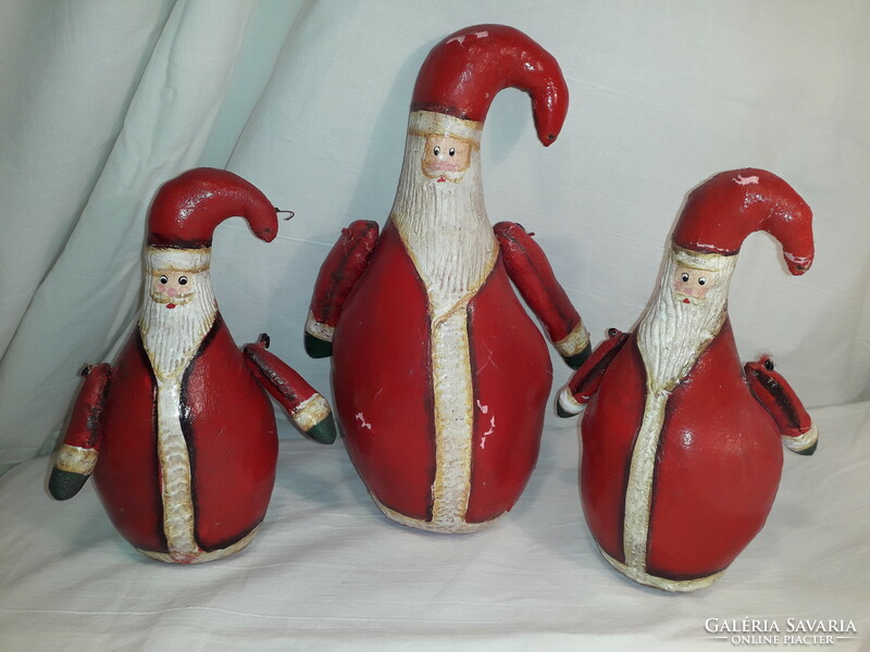 Antique old Santa Claus figure maybe sawdust filling 3 pieces together