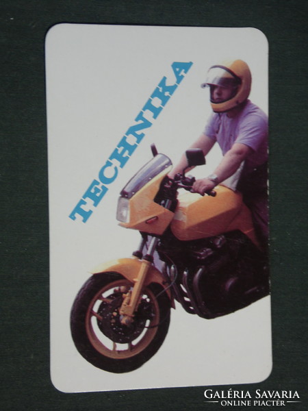 Kártyanaptár, Technika magazin, újság, motorkerékpár,1986,   (3)