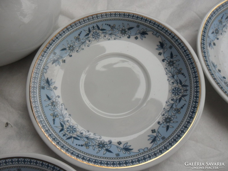 Raven House tea set with blue pattern