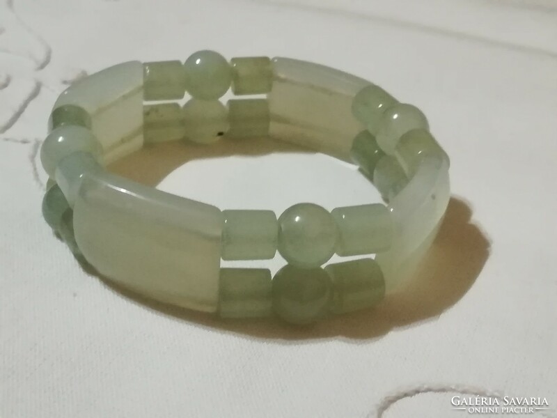 Jade mineral stone bracelet.