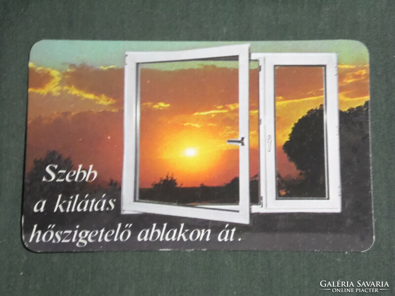 Card calendar, Northern Hungarian fire company, Miskolc, insulated window, 1986, (3)