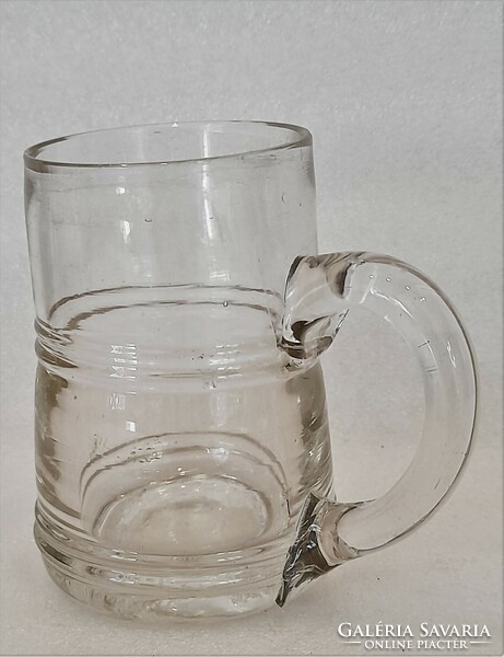 Sale! Antique huta glass (huta glass) cup with ears fixed HUF 3,000.-