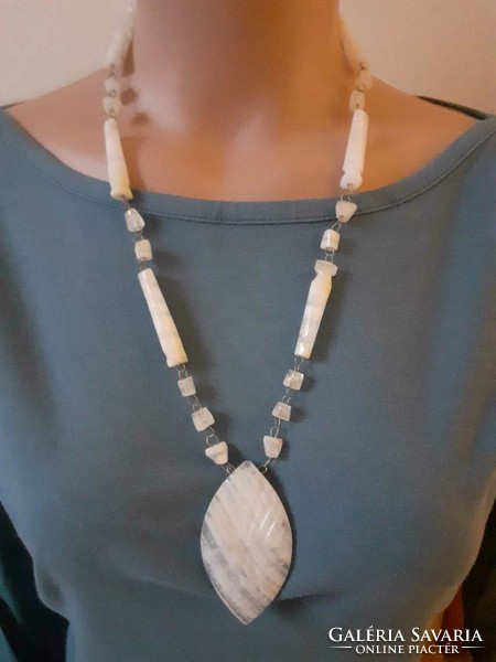 Special necklace combined with handmade glass beads