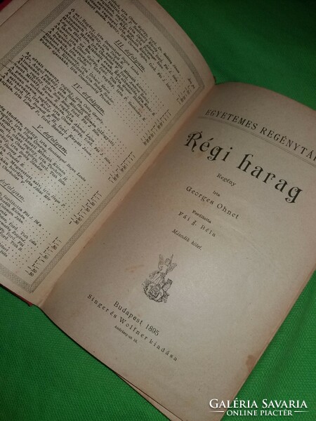 1895. György Ohnet: old anger book according to the pictures by Singer and Wolfner