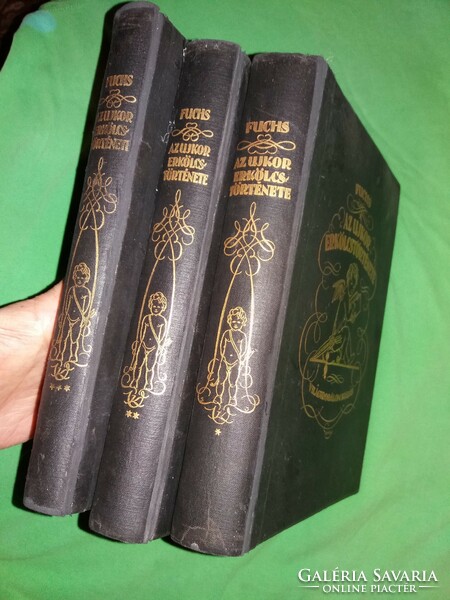 1920. Eduard fuchs: the moral history of the modern age i - ii - iii. Numbered complete book according to pictures