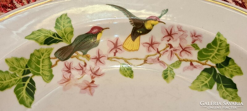 Old bird Zsolnay porcelain plate (l