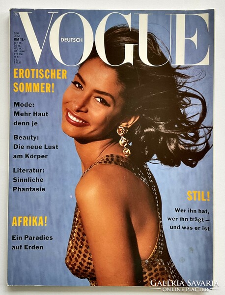 Vogue magazine 1990 June German retro newspaper