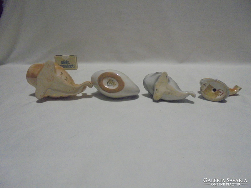 Négy darab Iparművész kerámia hal figura, nipp - együtt