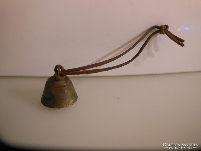 Miniature - bell - brass - thick - antique - Austrian - 3 x 2.5 cm - flawless