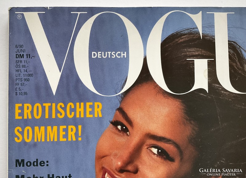 Vogue magazine 1990 June German retro newspaper