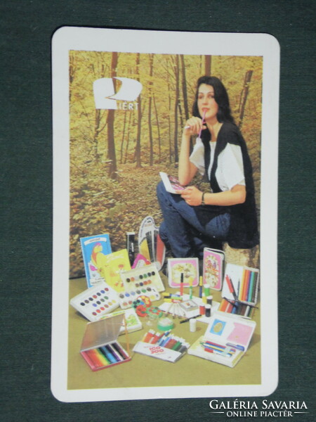 Kártyanaptár, Piért papír írószer vállalat, erotikus női modell,1986,   (3)