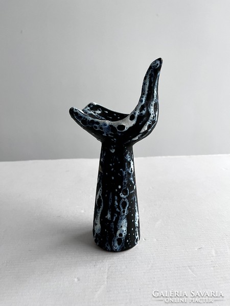 Retro, vintage Luria Vilma: ceramic bird, candle holder with the label of an applied arts company