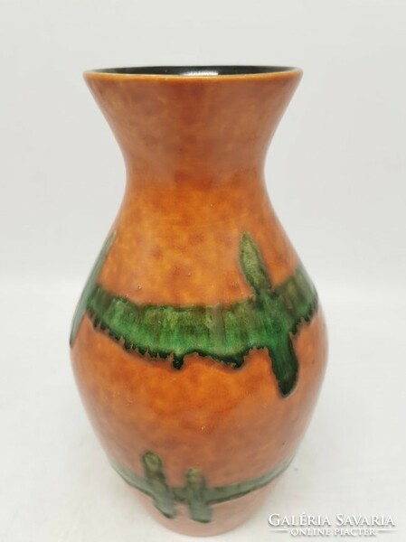 Retro váza, West Germany kerámia, 22,5 cm magas