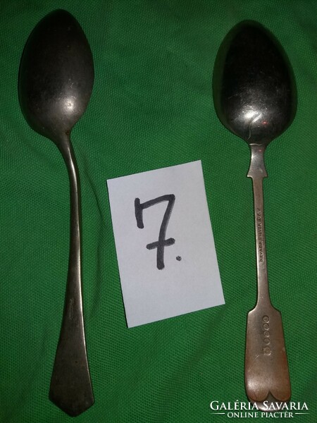 Antique silver-plated alpaca spoon, larger size, 2 different cutlery in one according to the pictures 7.