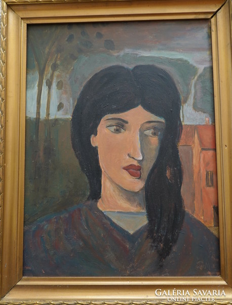 Acrylic copy of the Helena painting by Lajos Gulácsy