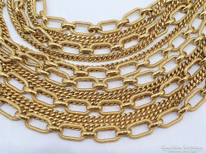 Monet new york 1960 18kt gold plated 5 row necklace