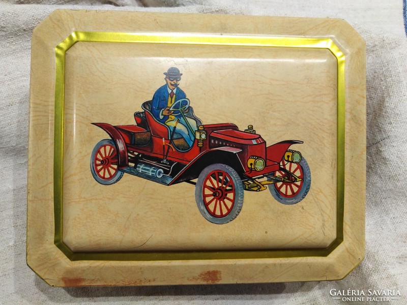 Old cars - tin storage, box, decorative object