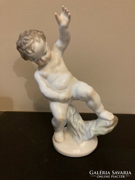 Action!! Herend porcelain figure - boy