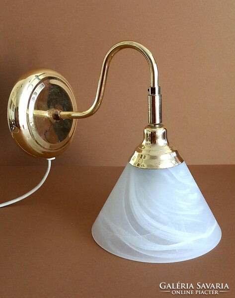 Kolarz wall lamp can be negotiated with a milk glass shade