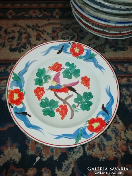 David star painted antique plate from collection 13.