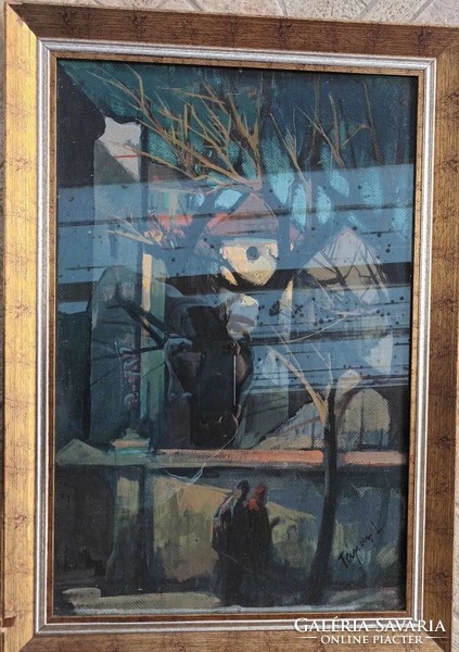 TÁPAY LAJOS SZEGED, 1900 - 1964, SZEGED - Házak napsütésben - festmény