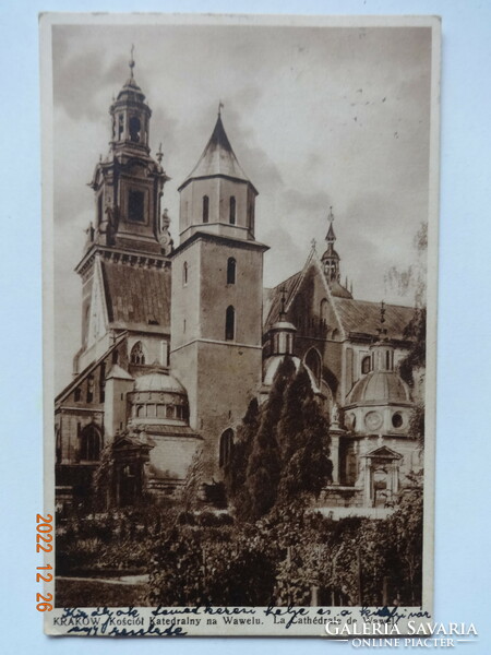 Old postcard: Krakow (Poland), Wawel (1939)