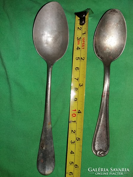 Antique silver-plated alpaca spoon 2 different sets in one cutlery according to the pictures 10.
