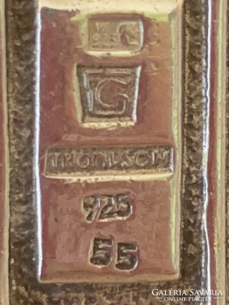 Modernista-THOMAS-925ös fém és mester jelzett garnitúra