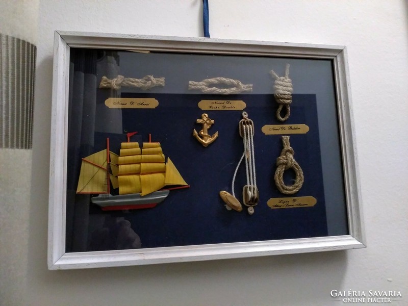 Sailing wall picture with knots