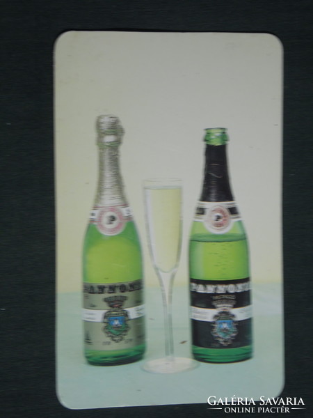 Card calendar, Pannonvin wine farm combine, Pécs, Pannonia champagne, 1988, (3)