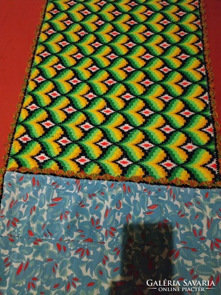 A real retro tapestry or tablecloth - I think it's from the 70s
