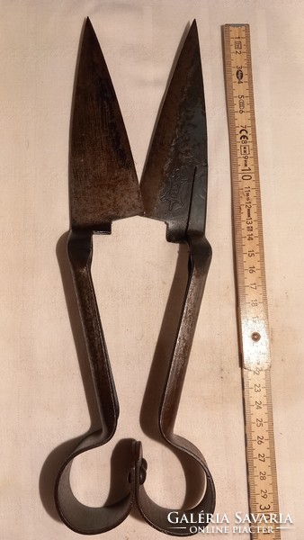 Old, marked (special marking) sheep shearing shears