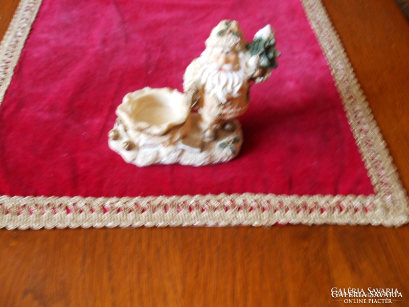 Old beautifully crafted Santa Claus candle holder unused