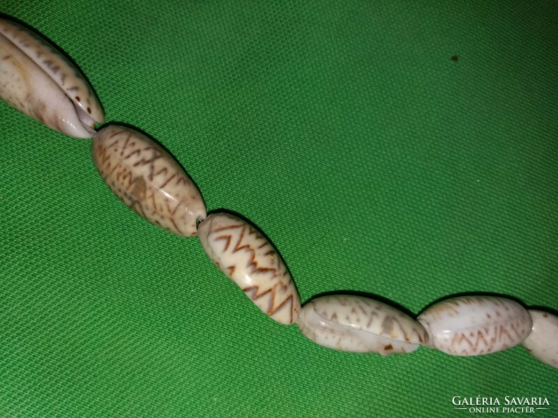 Régi Egyiptom / Afrika apró csigákból fűzött nyaklánc nagyon szép 60 cm a képek szerint 2.